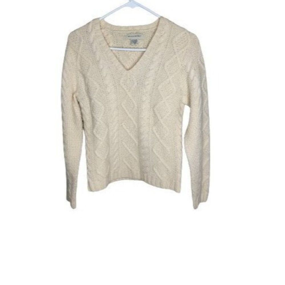 Banana Republic Sweater 100% Lambswool Pullover Long Sleeve Chunky Knit SZ S